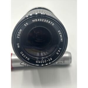 Canon Lens GEMINI 1:4.5 80-200mm MACRO MC ZOOM 55 Lens for Canon MADE IN JAPAN